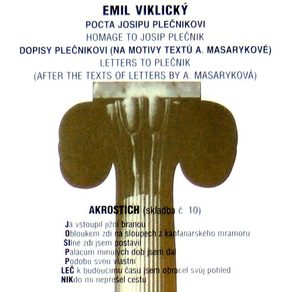 Emil Viklický - Pocta Josipu Plečnikovi / Homage To Josip Plečnik - CD